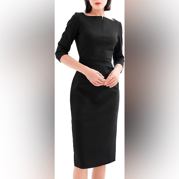 Women’s Black Midi Dress - Picture 2 of 4